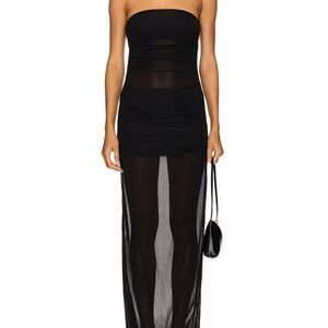 Lovers + Friends Black Strapless Maxi Dress